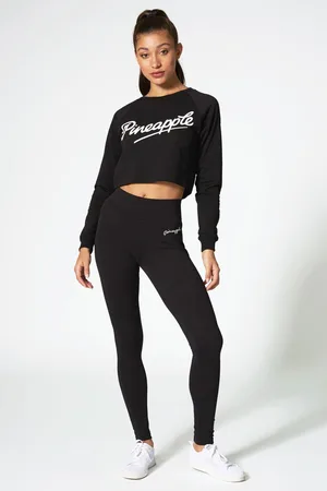 Pineapple Womens Wide Band High Waisted Leggings