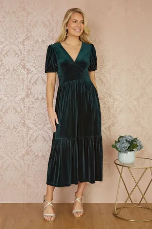 Yumi Velvet Midi Dress AU 14