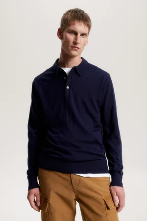 Tommy Hilfiger Fine Merino Long Sleeve Polo Sweater XL