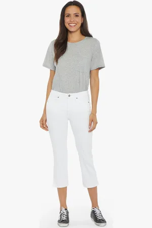 NYDJ Chloe Capri White Jeans AU 8