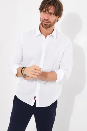 Joe Browns Linen Blend Long Sleeve Shirt L