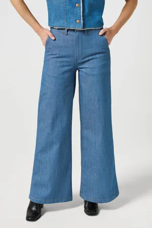 Wrangler Womens Trouser Fit Wide Leg Jeans