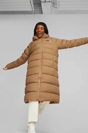 PUMA Womens Womens Long Hooded Down Coat
