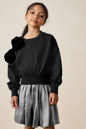 Next Girls Velour Bow Sweatshirt (3-16yrs)