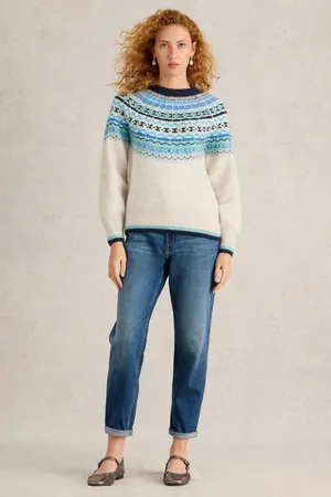 White Stuff Womens Frosted Fairisle Pattern Jumper