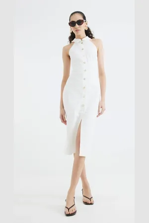 River Island 100% Cotton Shell Button Dress AU 12
