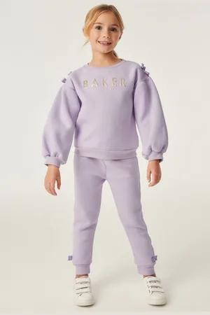 Ted Baker Girls 100% Cotton Bow Sweater & Joggers Set
