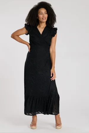 South Beach Jacquard Wrap Midi Dress AU 16