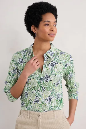 Seasalt Cornwall Womens Pressed Fern Chalk Larissa Shirt