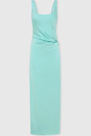 Anna Quan Satin Side Split Maxi Dress AU 10