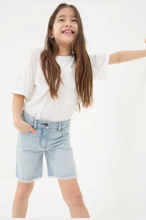 Fat Face Girls FatFace Denim Bermuda Shorts