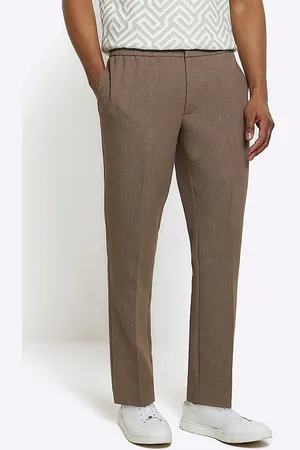 River Island Mens Elastic Ponte 100% Cotton Trousers