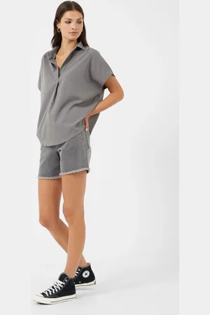 French Connection Womens Crepe Light Sleeveless Popover Shirt