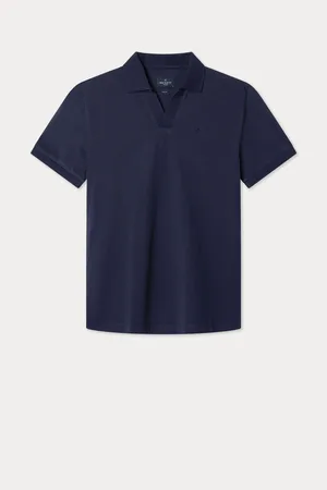 Hackett Soft Jersey Polo Shirt With Open Collar 3XL