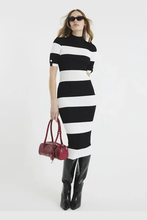 River Island Shoulder Military Dress AU 14