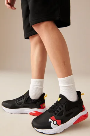 Pokemon Boys /Red Elastic Lace Trainers