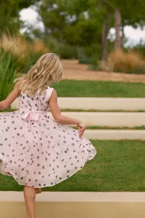 Phase Eight Girls Megura Polka Dot Fit And Flare Dress