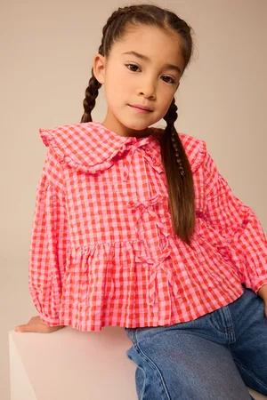 Next Girls Gingham Check 100% Cotton Blouse (3-16yrs)