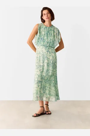 Whistles Dashed Brush Marks Midi Dress AU 6