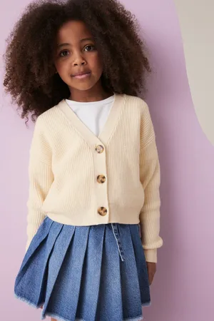 Next Girls Ecru Boxy Cardigan (3-16yrs)