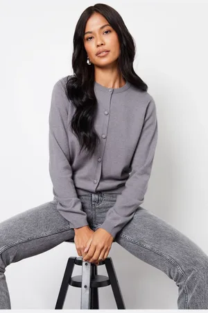 Threadbare Womens Slim Fit Crew Neck Cardigan