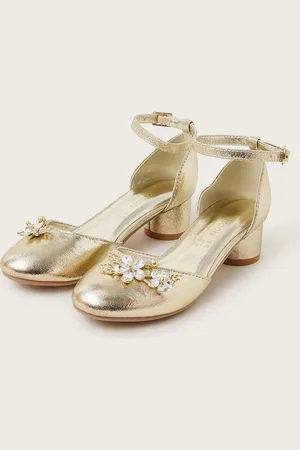 Monsoon Gemstone Flower Metallic Two Part Heels AU 9 (EU 27)