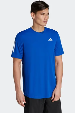 adidas Mens Bright Club 3-Stripes Tennis T-Shirt