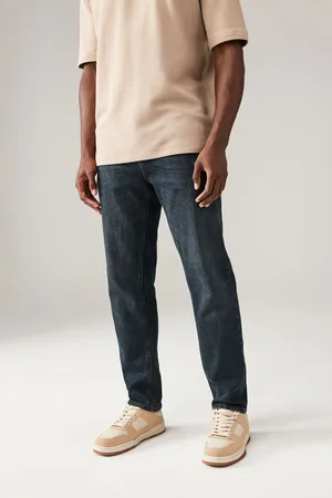 Next Mens Dark Vintage Regular Fit Vintage Stretch Authentic Jeans