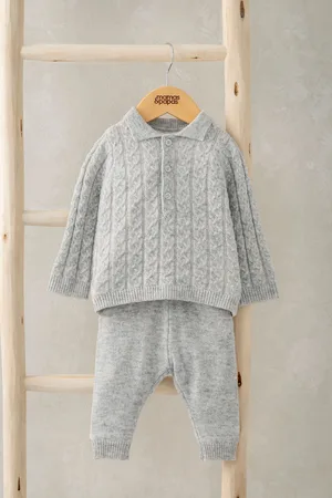 Mamas & Papas Boys Knitted Jumper & Trousers 2 Piece Set