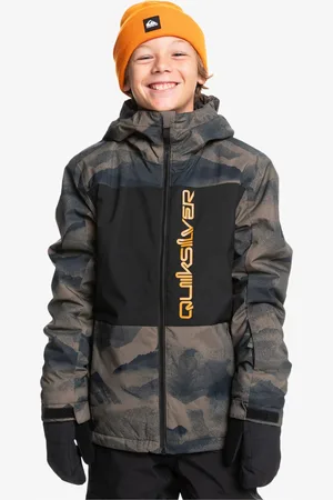 Quiksilver Boys Side Hit Youth Graphic Print Ski Jacket