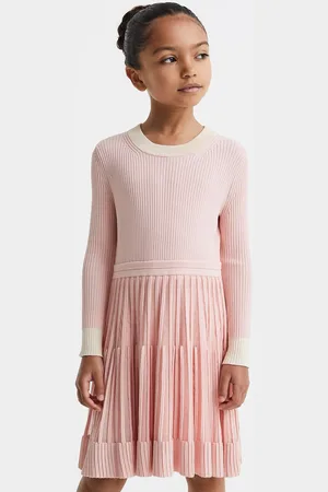 Reiss Girls Teagan 9-13 yrs Ribbed Fit-and-Flare Dress