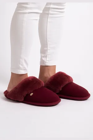 Just Sheepskin Red Ladies Duchess Slippers AU 9 (EU 40)