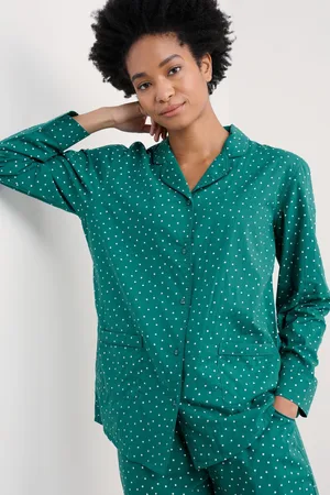 Seasalt Cornwall Green Multi View Point 100% Cotton Pyjamas AU 20
