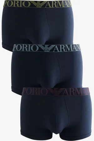 Emporio Armani Mens Navy Logo Waistband Boxers 3 Pack