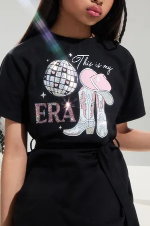 Lipsy London Girls Era Graphic T-Shirt Dress (4-14yrs)