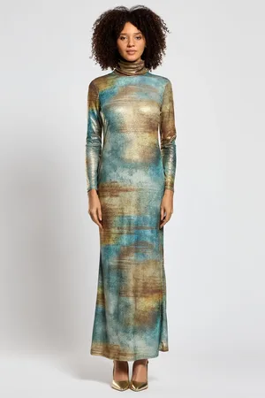 DASKA Araa Maxi Dress With Long Sleeves S