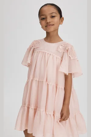 Reiss Girls Leonie 9-13 yrs Tiered Embroidered Dress