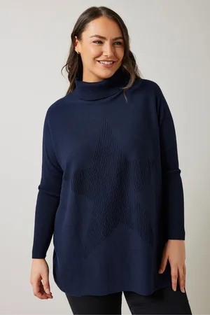 Evans Womens Oversized Starstitch Jumper