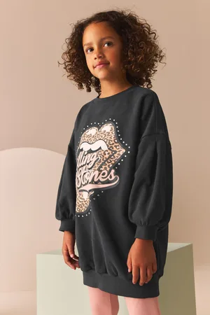 The Rolling Stones Girls Rolling Stones Charcoal License Jumper Dress (3-16yrs)