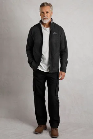 Weird Fish Black Shires Full Zip Grid Fleece L