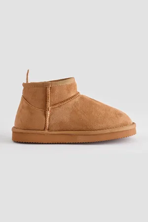 Next Girls Tan Pull On Slippers