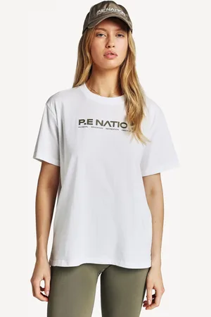 P.E Nation P. E Nation Khaki/White Sero Short Sleeve T-Shirt XL