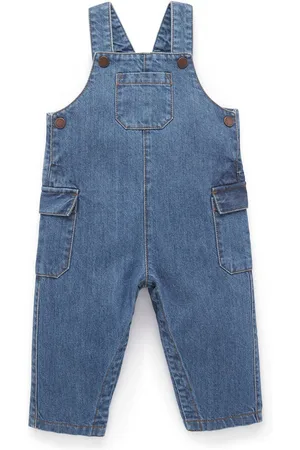 Purebaby Boys Denim 100% Cotton Dungaree