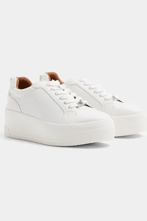 River Island White Platform Lace Up Trainers AU 10 (EU 41)