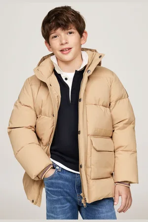 Tommy Hilfiger Boys Monotype Ribstop Puffer Black Jacket
