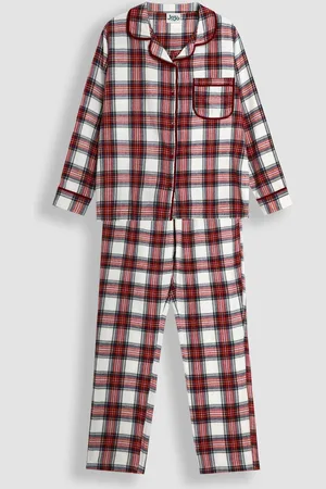 JoJo Maman Bébé Mens Mens Check Woven Pyjamas Set