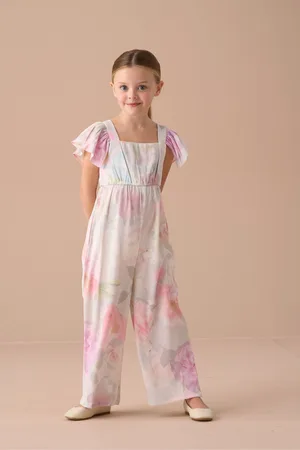 Angel & Rocket Green Gracie Multi Cape Collar Jumpsuit 11 Years (146cm)