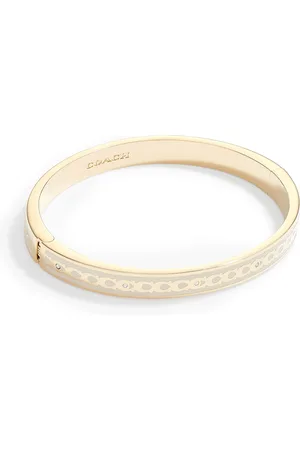 Coach Gold Tone Signature Bangle Bracelet One