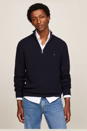 Tommy Hilfiger Mens Refined Structure Crew Neck Sweater
