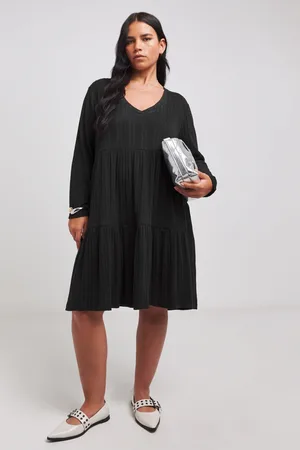 Simply Be Asymmetric Ribbed Smock Dress AU 12